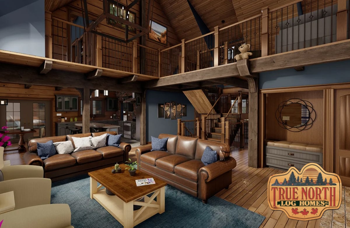 True-North-Log-Homes---Great-Room